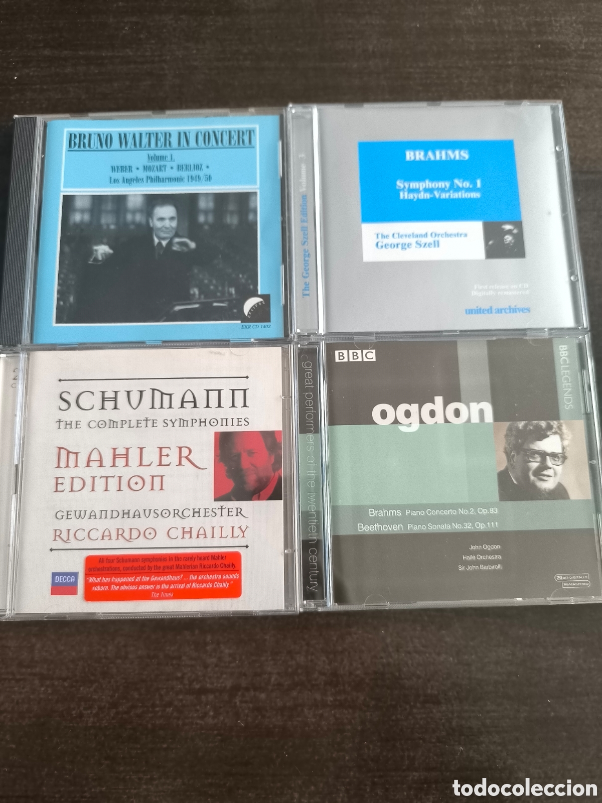 CDs de M&uacute;sica: LOTE 4 CDs &ndash; DIRECTORES HIST&Oacute;RICOS: Walter, Szell, Chailly, Barbirolli