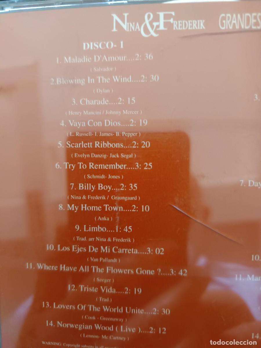 CDs de m&uacute;sica: 2 CD. NINA & FREDERIK. GRANDES &Eacute;XITOS - Foto 3