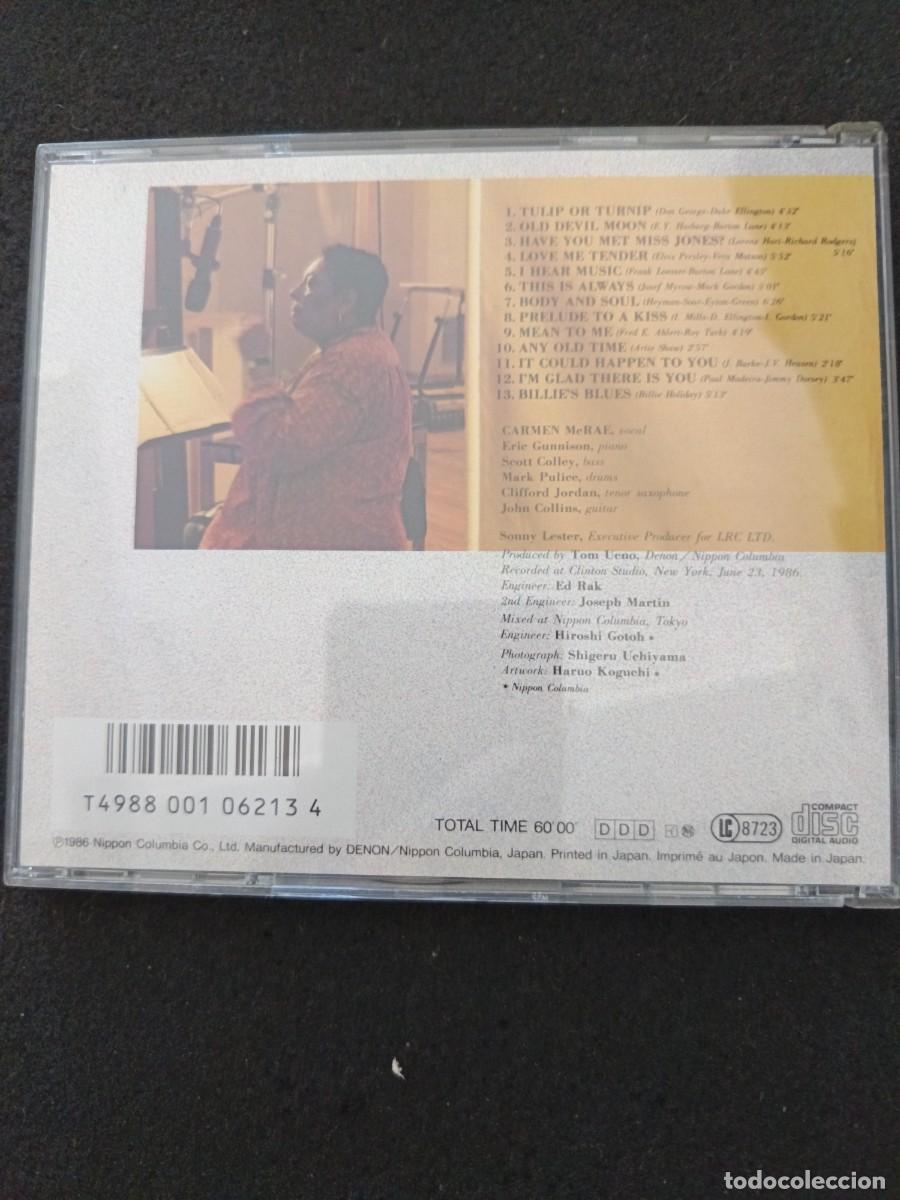 CDs de m&uacute;sica: CARMEN MCRAE. ANY OLD TIME - Foto 2