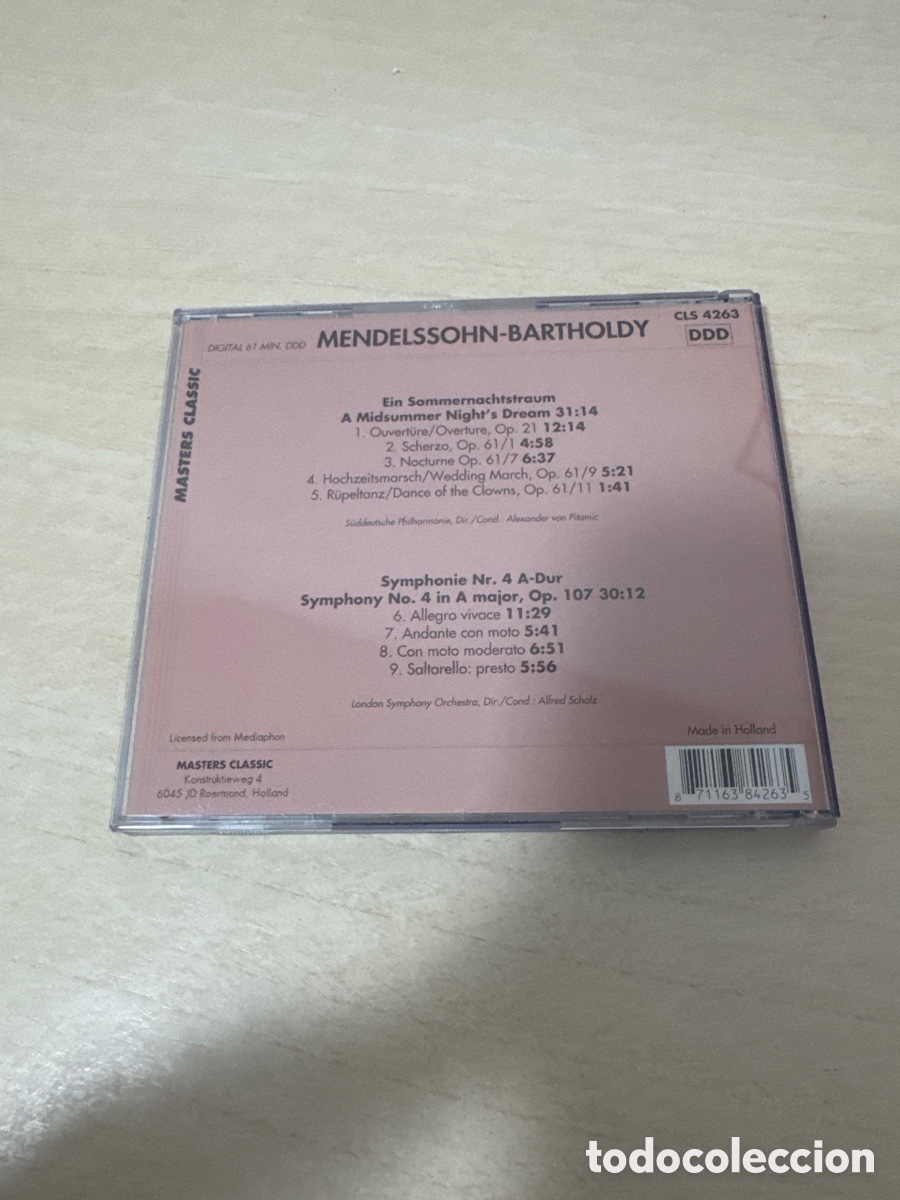 CDs de m&uacute;sica: CD MENDELSSOHN-BARTHOLDY A MIDSUMMER NIGHT&rsquo;S DREAM - Foto 4
