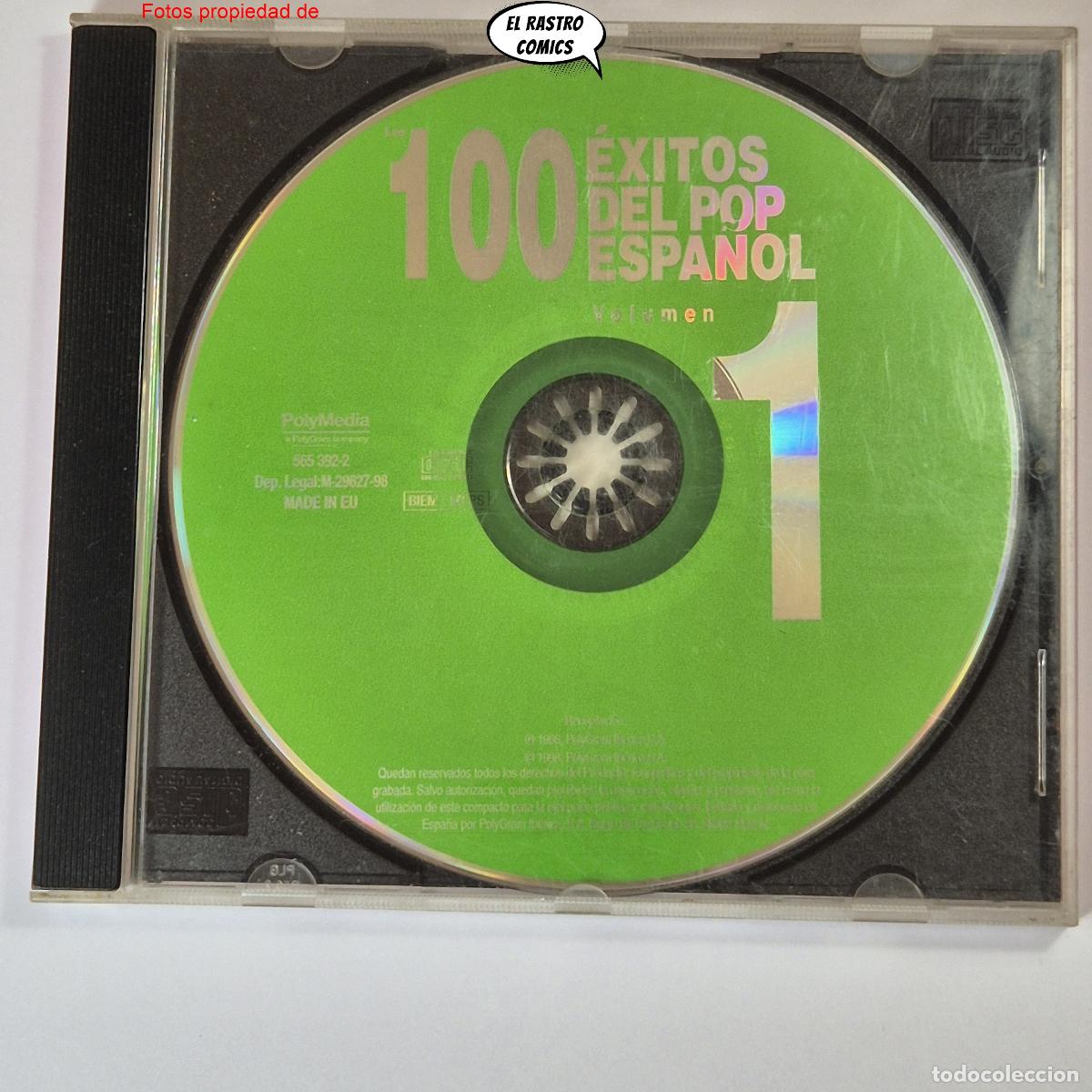 CDs de M&uacute;sica: 100 &Eacute;xitos del Pop Espa&ntilde;ol, Volumen 1, CD Polymedia 1998, Pop Rock, ver descripci&oacute;n