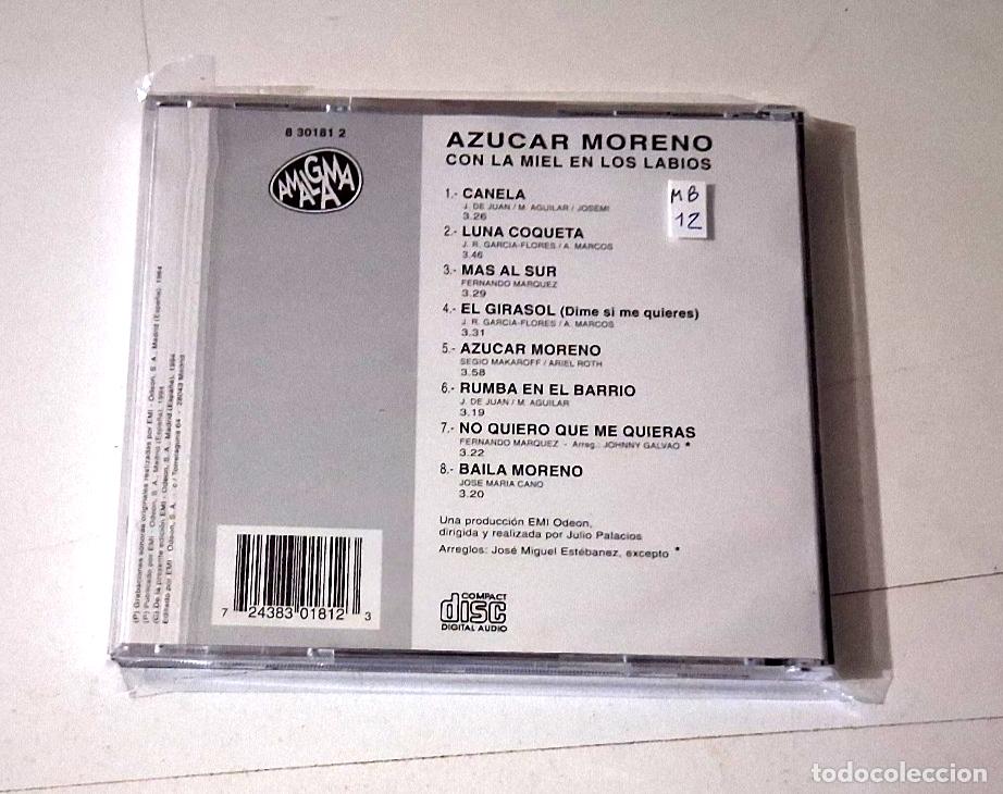 CDs de m&uacute;sica: AZUCAR MORENO &rdquo;CON LA MIEL EN LOS LABIOS&rdquo; CD 8 TRACKS - Foto 2