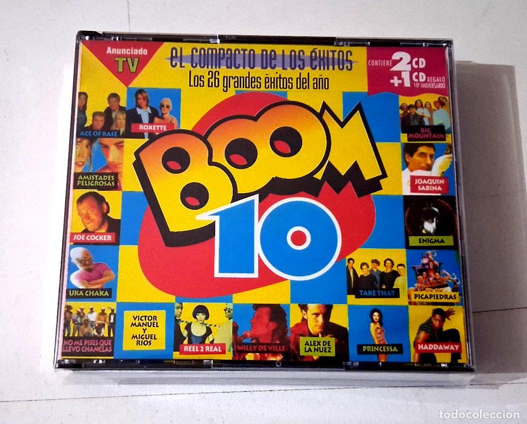 CDs de M&uacute;sica: CD &rdquo;BOOM 10&rdquo; 3CD 36 TRACKS HEROES DEL SILENCIO ALASKA LOQUILLO CASAL GABINETE CA