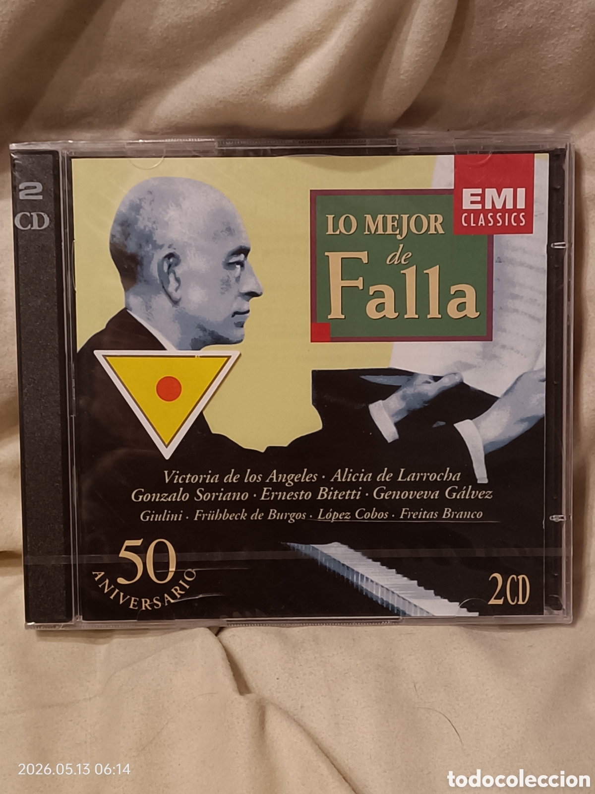 CDs de M&uacute;sica: LO MEJOR DE FALLA. Victoria de los Angeles,Alicia de Larrocha,Gonzalo Soriano,Ernesto Bitetti. 2 CDs