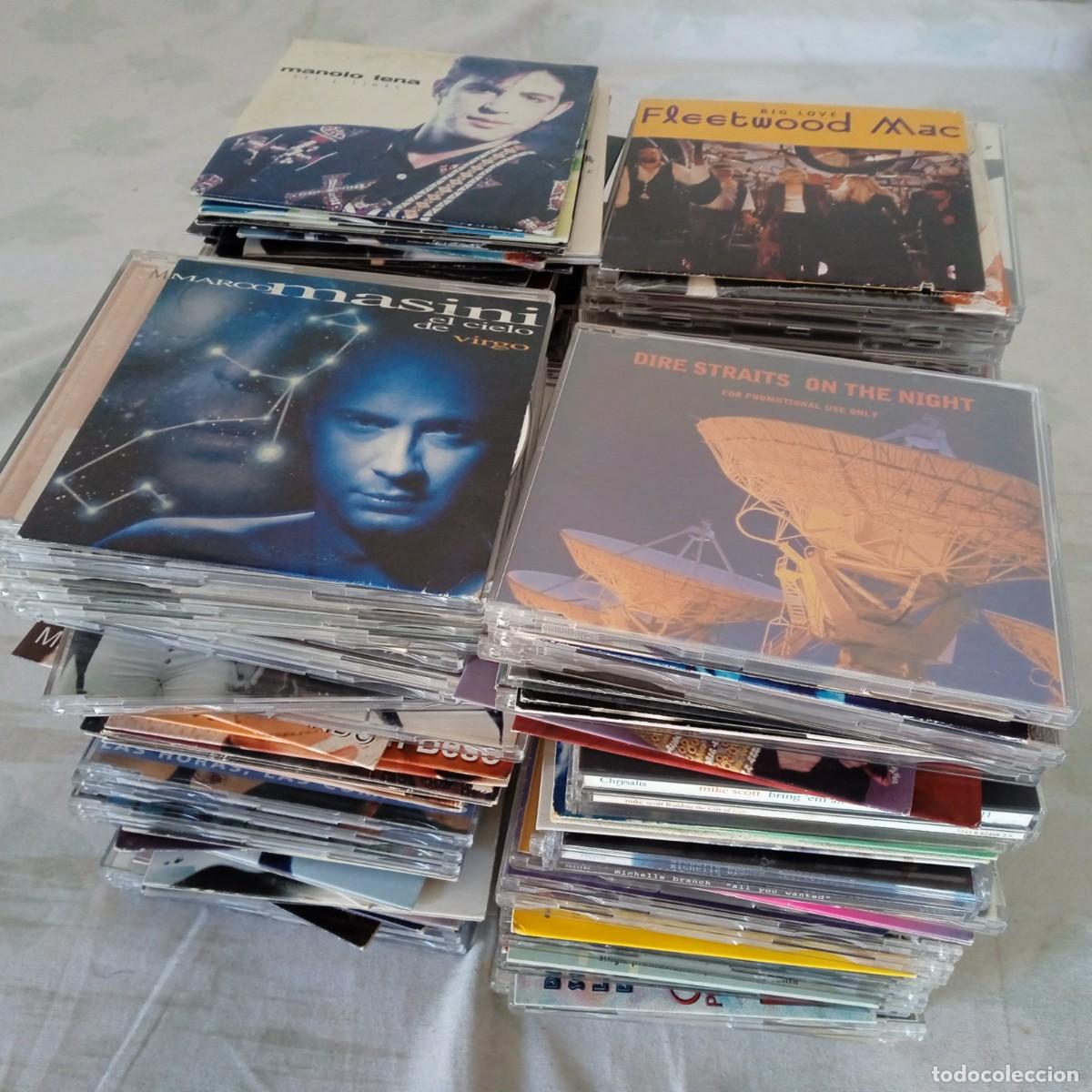 CDs de M&uacute;sica: Lote de 240 Cd singles promocionales a&ntilde;os 90 y 2000. Dire Straits, Marc Anthony, Manolo Tena, Masini