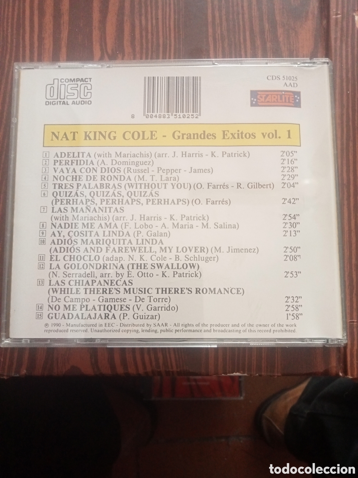 CDs de m&uacute;sica: NAT KING COLE EN ESPA&Ntilde;OL VOL. 1 - Foto 2