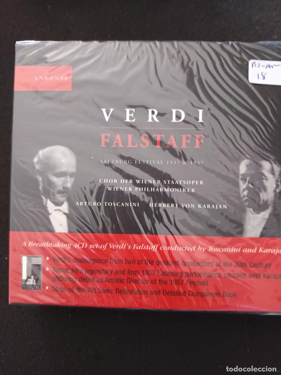 CDs de M&uacute;sica: CAJA 4 CD. VERDI. FALSTAFF. SALZBURG FESTIVAL 1937 & 1957. TOSCANINI / VON KARAJAN