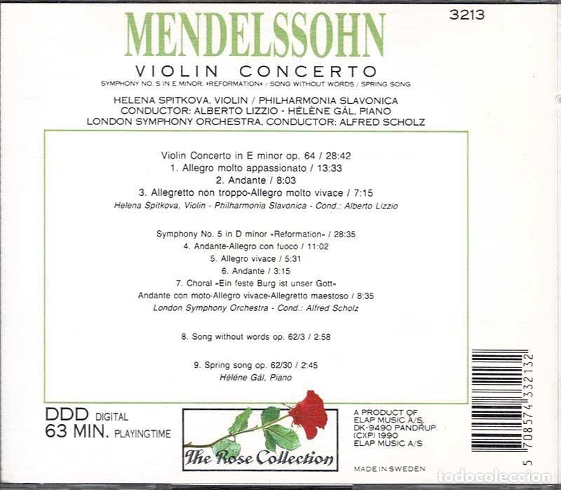 CDs de m&uacute;sica: Mendelssohn - Violin Concerto. CD - Foto 2