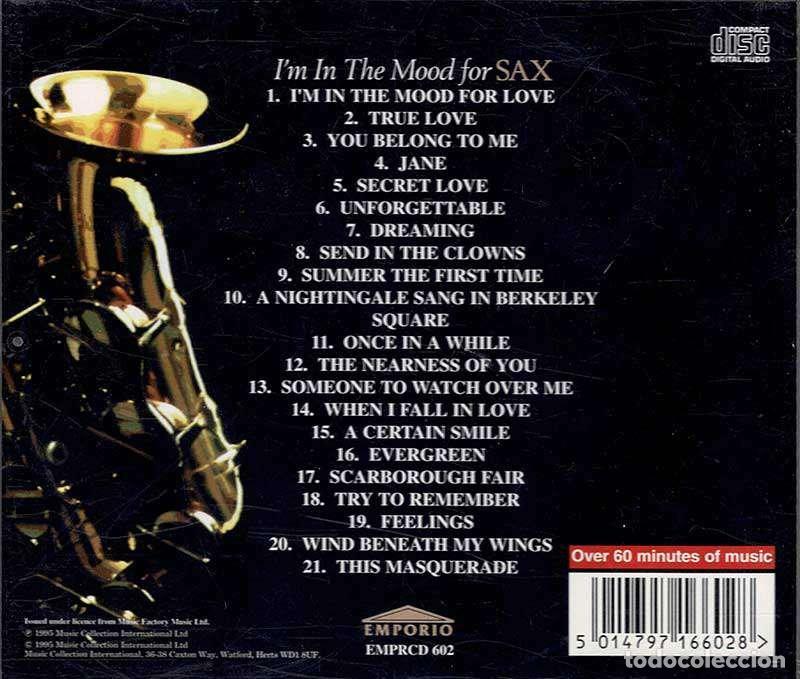 CDs de m&uacute;sica: Im In The Mood For Sax. CD - Foto 2