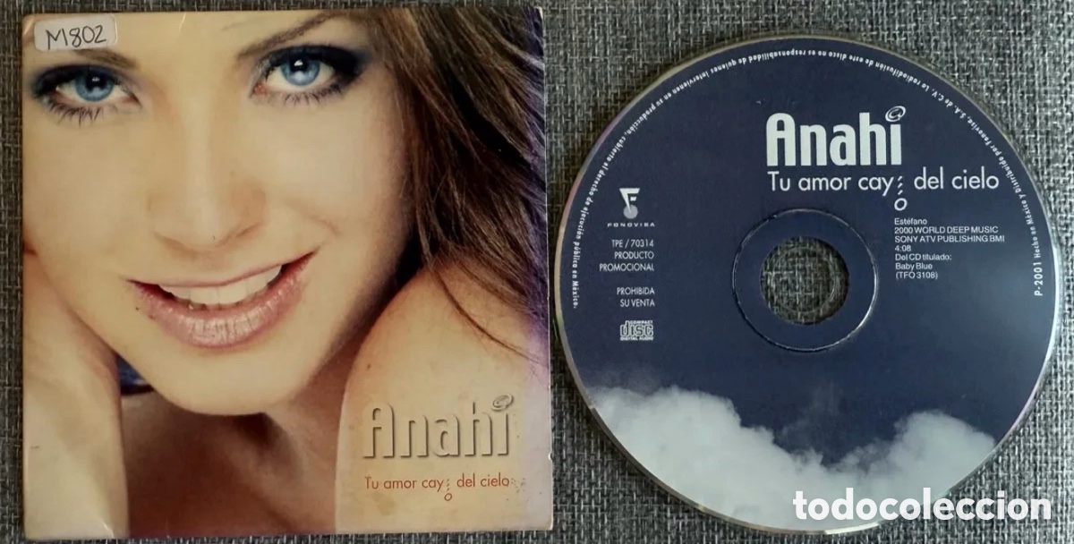 CDs de M&uacute;sica: Anahi - Tu Amor Cay&oacute; Del Cielo Mexico Promo CD Single RBD Rebelde