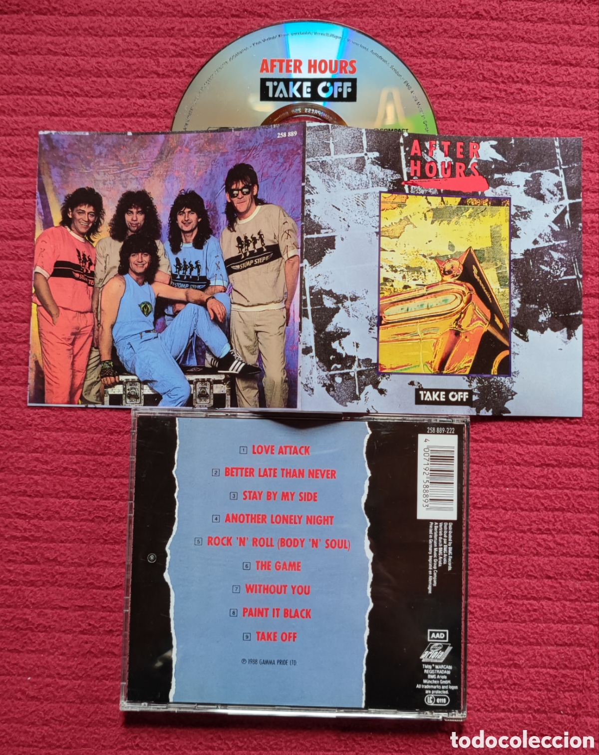 CDs de M&uacute;sica: AFTER HOURS: Take Of. Cd Hard Aor, Edici&oacute;n Original 1988 Ariola Records. Muy raro.