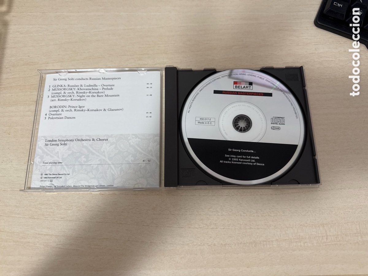 CDs de m&uacute;sica: CD RUSSIAN MASTERPIECES 1993 - Foto 2