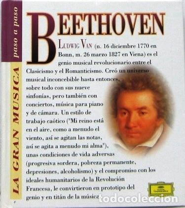 CDs de M&uacute;sica: BEETHOVEN - LA GRAN MUSICA PASO A PASO - LIBRO + CD