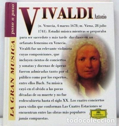 CDs de M&uacute;sica: ANTONIO VIVALDI - LA GRAN MUSICA PASO A PASO - LIBRO + CD