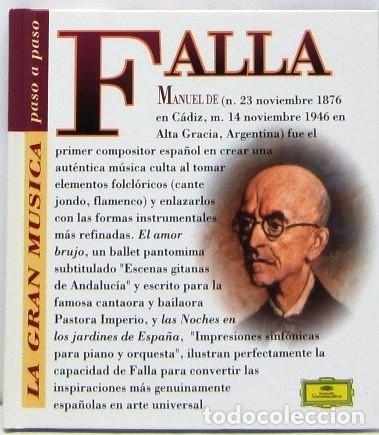 CDs de M&uacute;sica: MANUEL DE FALLA - LA GRAN MUSICA PASO A PASO - LIBRO + CD