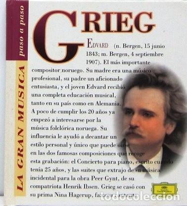 CDs de M&uacute;sica: EDVARD GRIEG - LA GRAN MUSICA PASO A PASO - LIBRO + CD