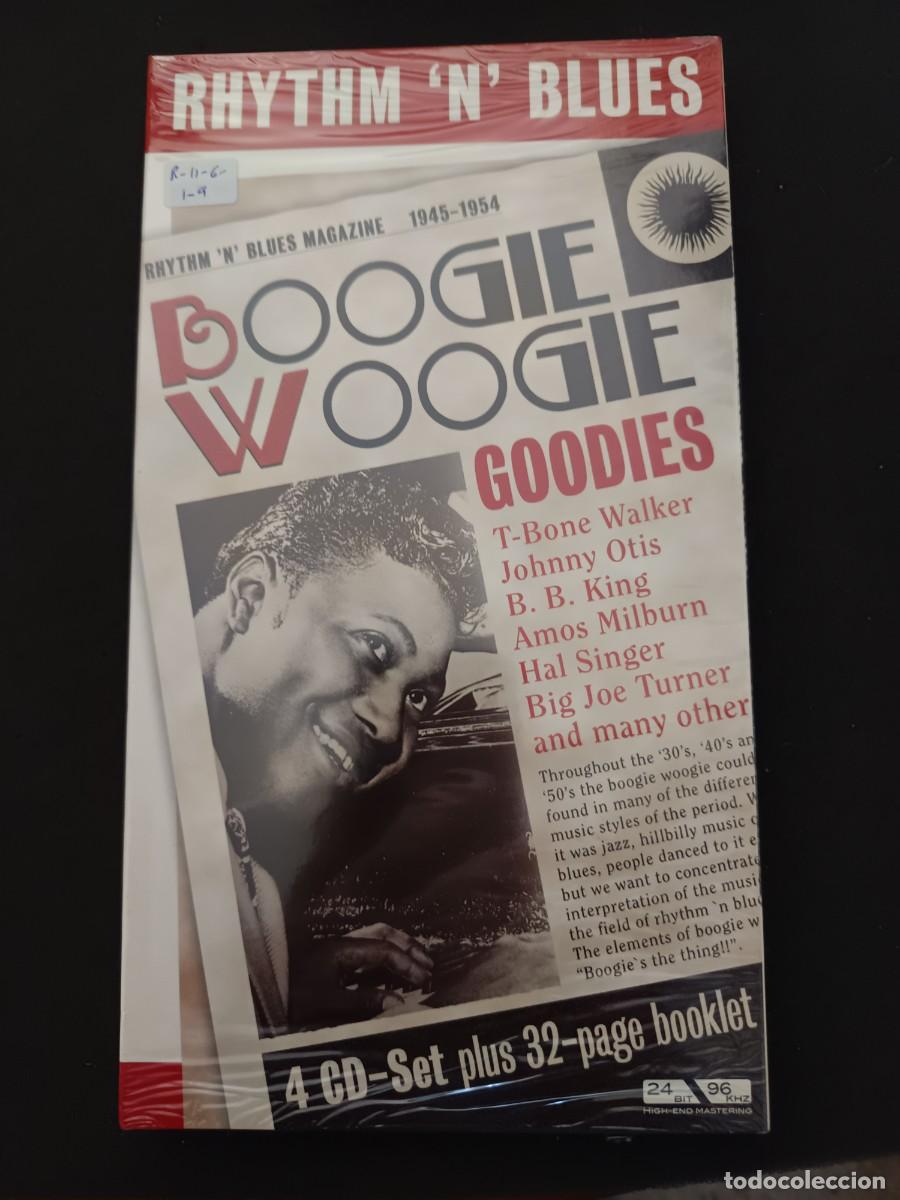 CDs de M&uacute;sica: 4 CD SET PLUS 32-PAGE BOOKLET. RHYTHM 'N' BLUES. BOOGIE WOOGIE. GOODIES