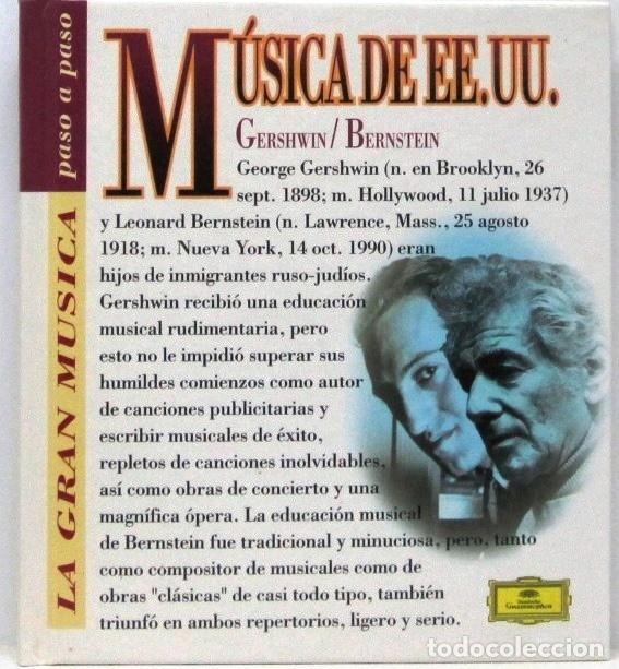 CDs de M&uacute;sica: GERSHWIN - BERNSTEIN - LA GRAN MUSICA PASO A PASO - LIBRO + CD