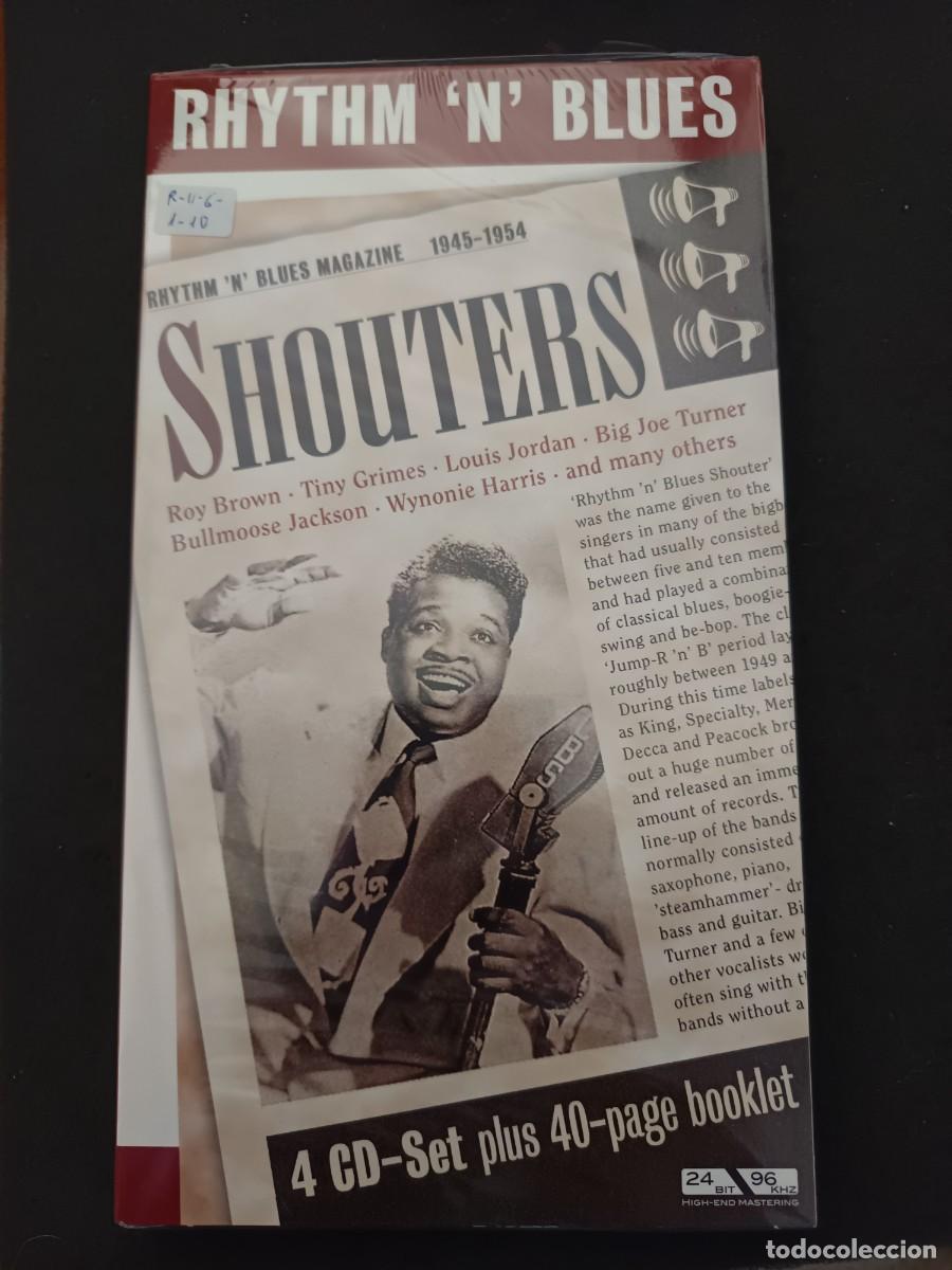 CDs de M&uacute;sica: 4 CD SET PLUS 40-PAGE BOOKLET. RHYTHM 'N' BLUES. SHOUTERS