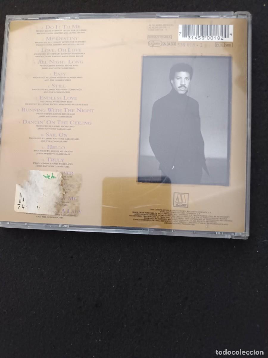 CDs de m&uacute;sica: LIONEL RICHIE. BACK TO FRONT - Foto 2
