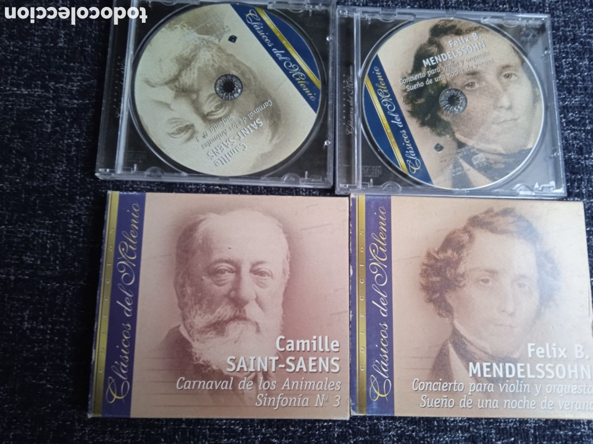 CDs de M&uacute;sica: CLASICOS DEL MILENIO - CAMILLE SAINT-SAENS , FELIX B. MENDELSSOHN ( 2 CD )