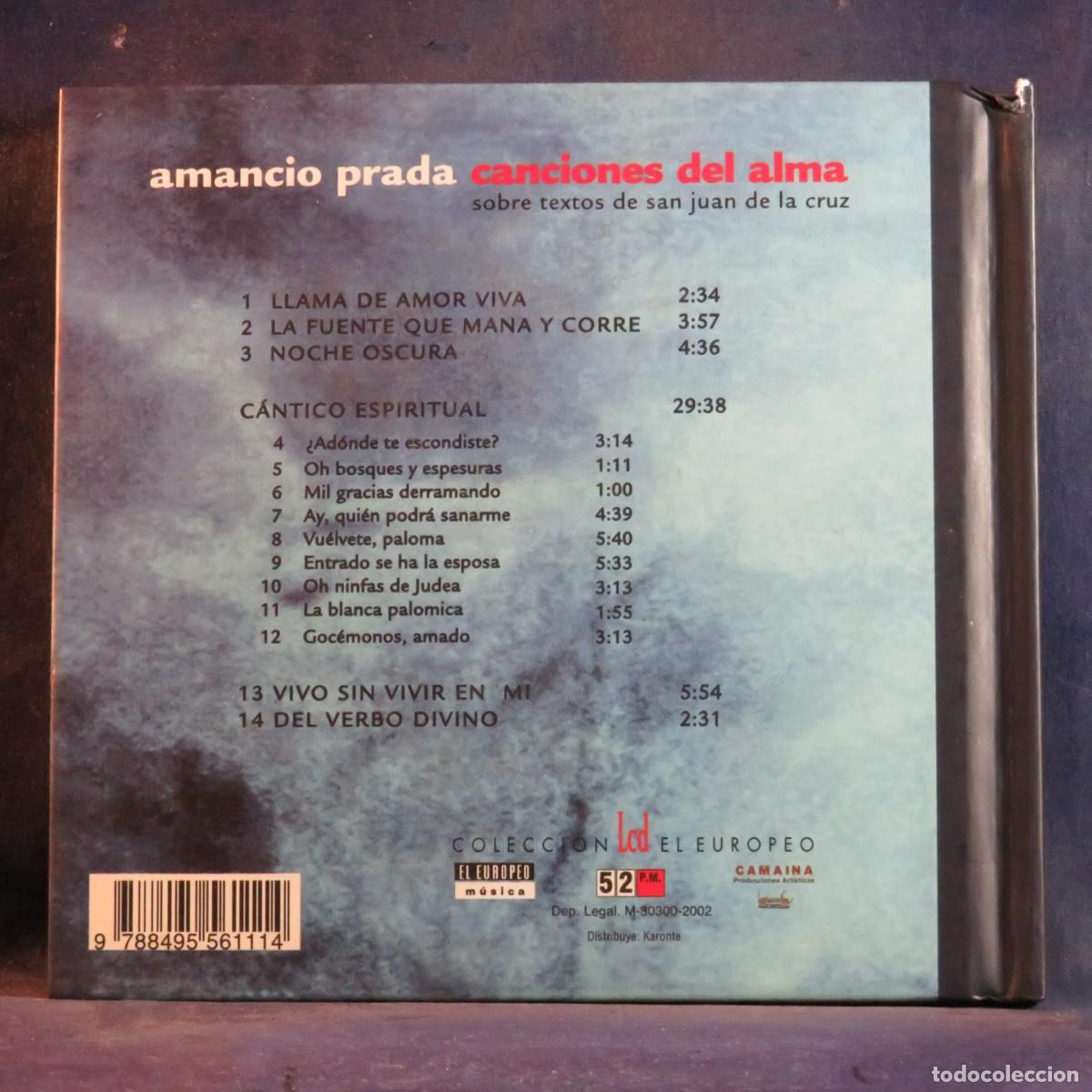 CDs de m&uacute;sica: AMANCIO PRADA &ndash; CANCIONES DEL ALMA - CD - Foto 2