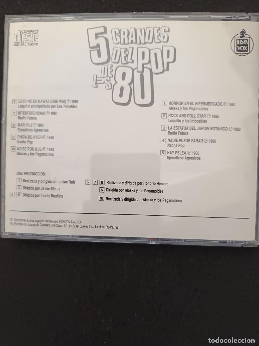 CDs de m&uacute;sica: 5 GRANDES DEL POP DE LOS 80. (SALVAT) - Foto 1