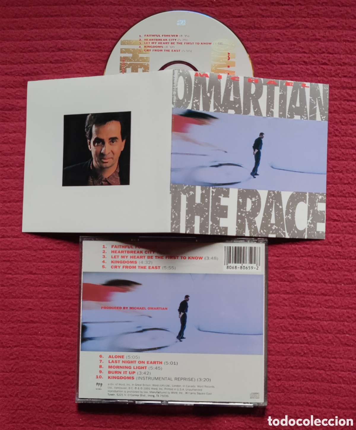 CDs de M&uacute;sica: MICHAEL OMARTIAN: The Race. Cd Aor, Edici&oacute;n Original 1991 Word Records USA. Raro en Cd.
