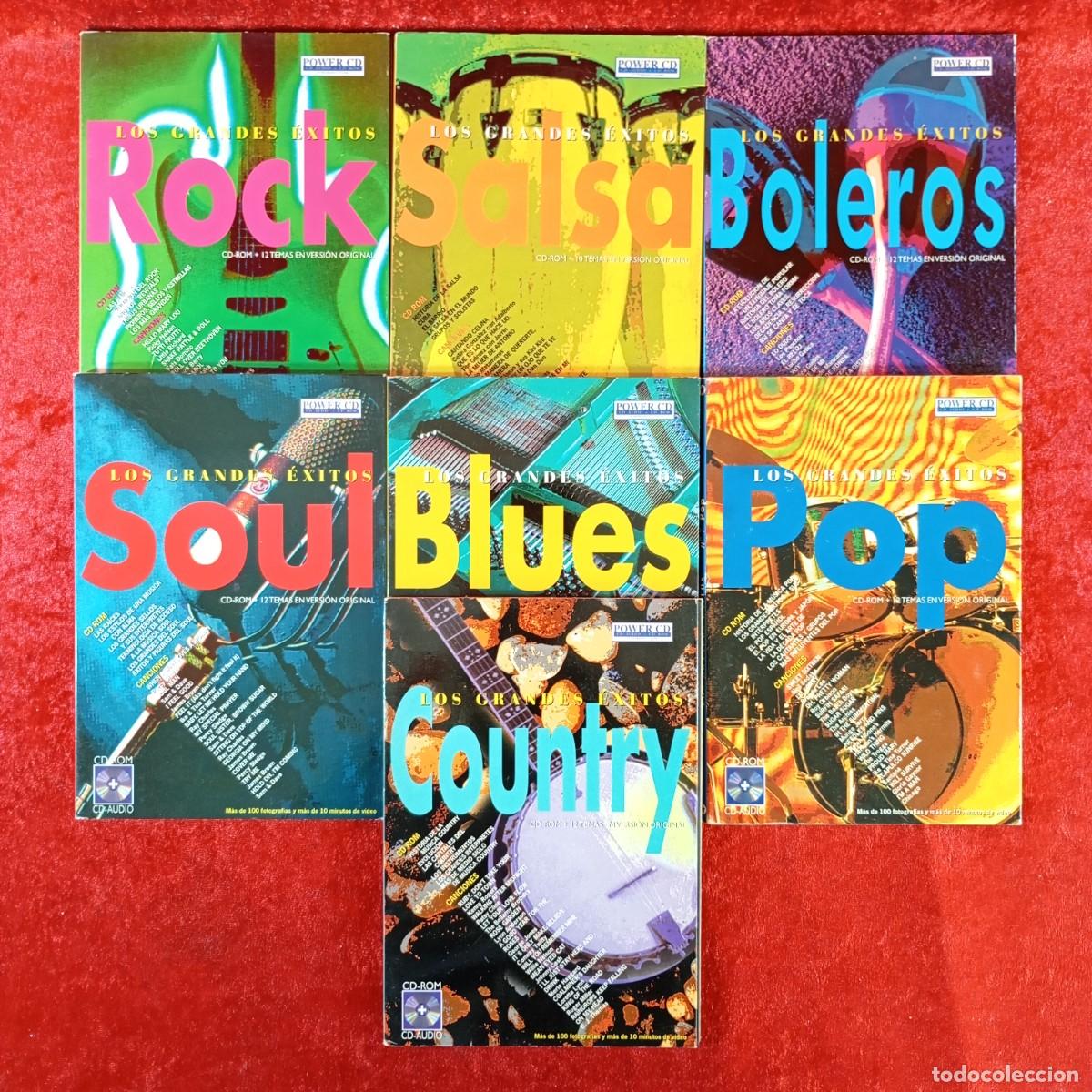 CDs de M&uacute;sica: LOTE DE 7 CD'S - POWER CD - GRANDES EXITOS - DIVEROSOS GENEROS - CD ROM / 3433