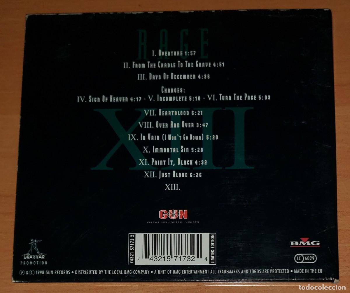 CDs de m&uacute;sica: Rage - XIII CD Digipack - Foto 2