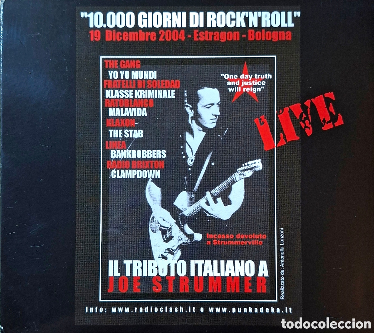 CDs de M&uacute;sica: Tributo italiano a JOE STRUMMER Live. CD (NM/VG+). Punkadeka, 2005
