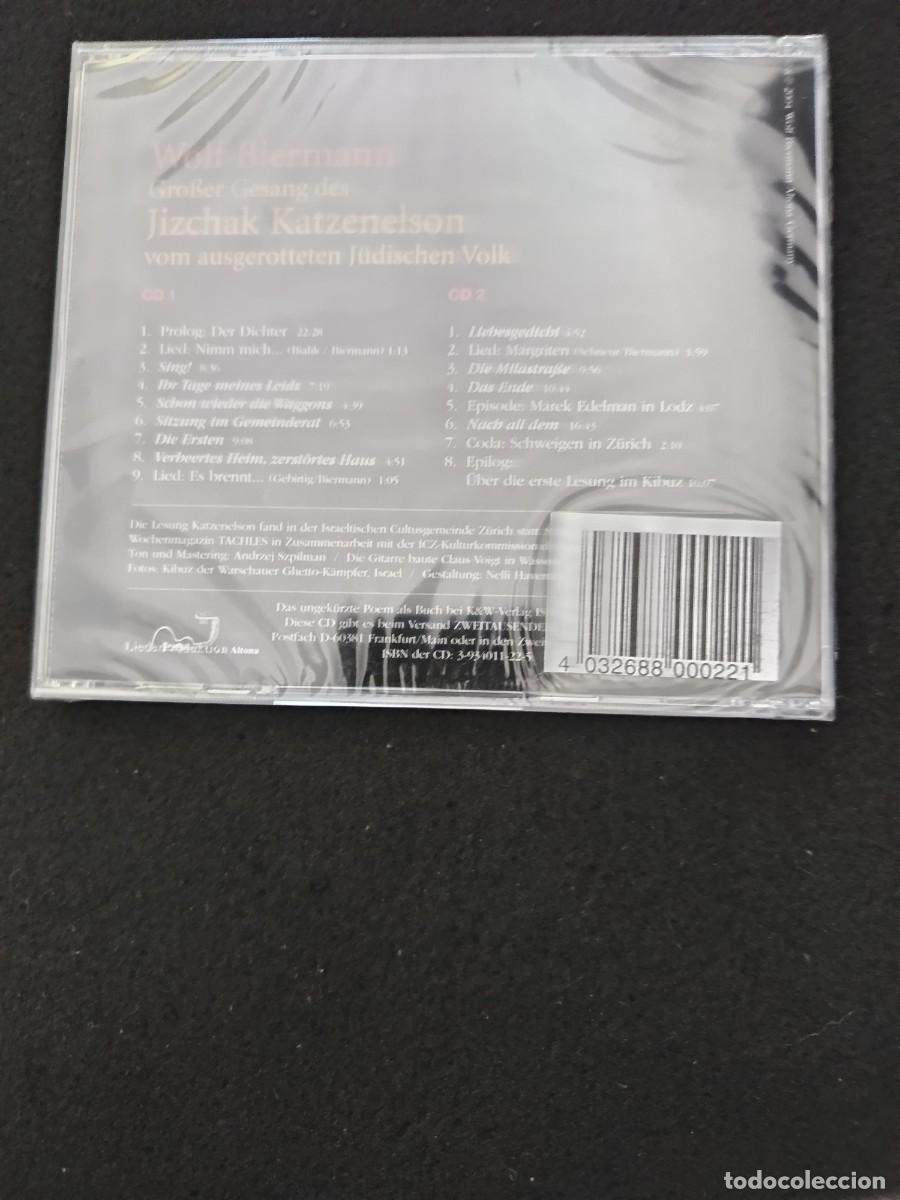 CDs de M&uacute;sica: 2 CD. WOLF BIERMANN. GROSSER GESANG DES JIZCHAK KATZENELSON VOM AUSGEROTTETEN J&Uuml;DISCHEN VOLK