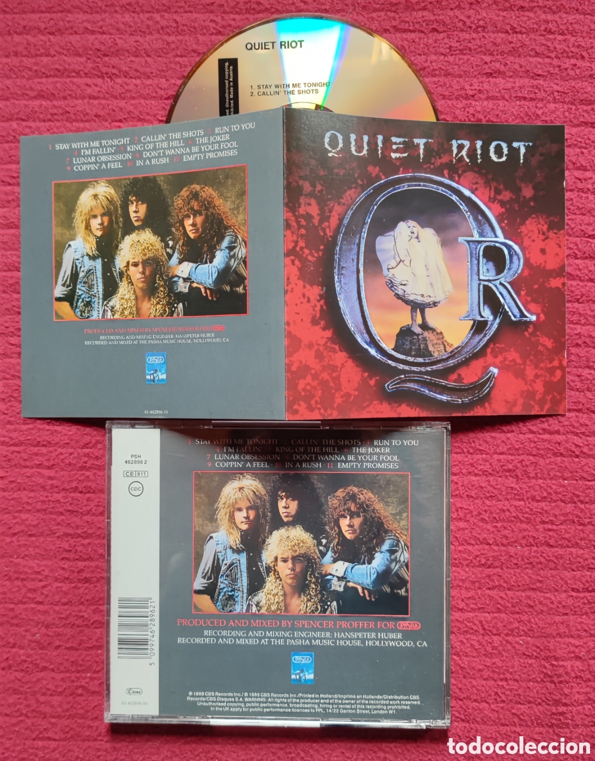 CDs de M&uacute;sica: QUIET RIOT: s/t. Cd Aor, Edici&oacute;n Original 1988 CBS Records. Muy raro en Cd.