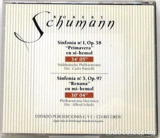 CDs de m&uacute;sica: ROBERT SCHUMANN - SINFONIA N&ordm; 1 Y 3 - CD - Foto 2