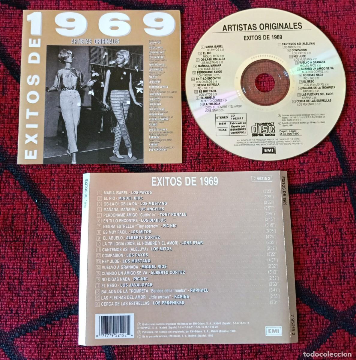 CDs de M&uacute;sica: EXITOS DE 1969 CD 1990 TONY RONALD, MIGUEL RIOS, LOS PAYOS, MITOS, PIC-NIC
