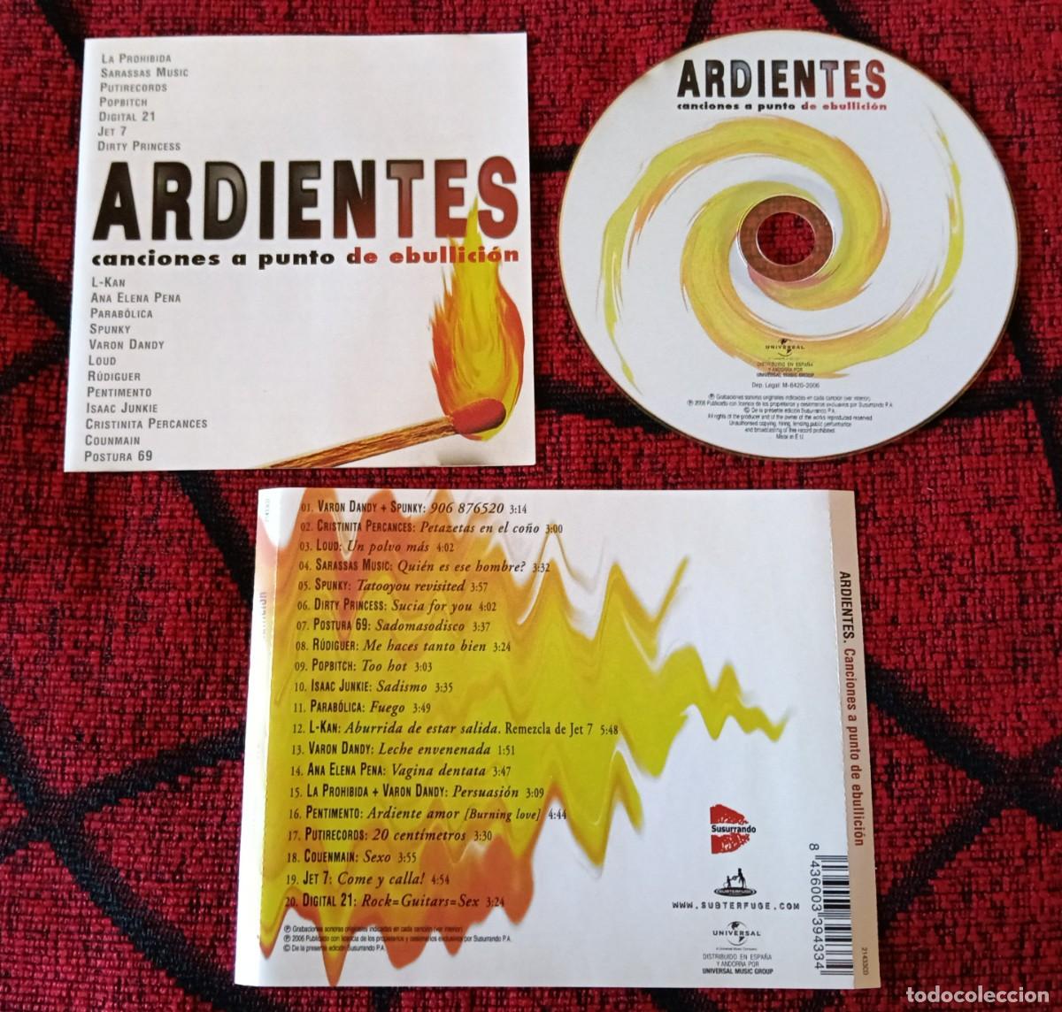 CDs de M&uacute;sica: Ardientes Canciones A Punto de Ebullici&oacute;n CD 2006 LA PROHIBIDA