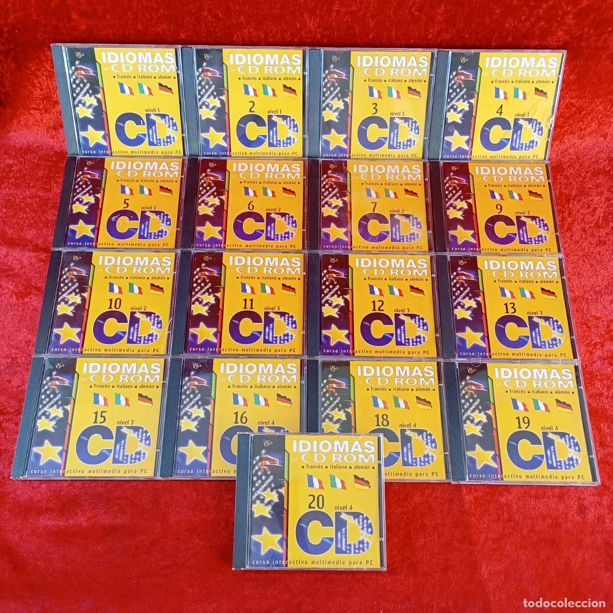 CDs de M&uacute;sica: COLECCI&Oacute;N 17 CD'S - FRANC&Eacute;S, ITALIANO, ALEM&Aacute;N - 4 NIVELES - CD ROM - REVISAR FOTOS / 3460