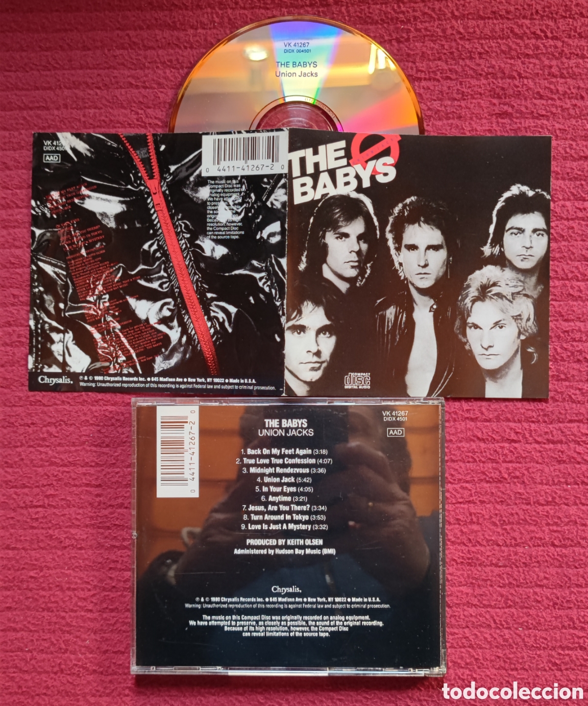 CDs de M&uacute;sica: THE BABYS: Union Jacks. Cd Aor, Edici&oacute;n Original 1980 Chrysalis Records. John Waite vocals. Muy raro