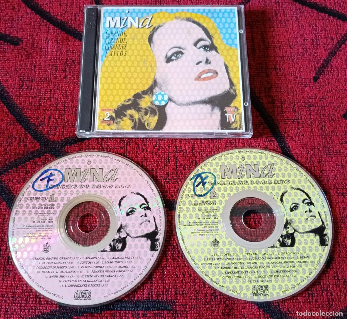 CDs de M&uacute;sica: MINA ** Grande, Grande, Grandes Exitos ** CD DOBLE 1994