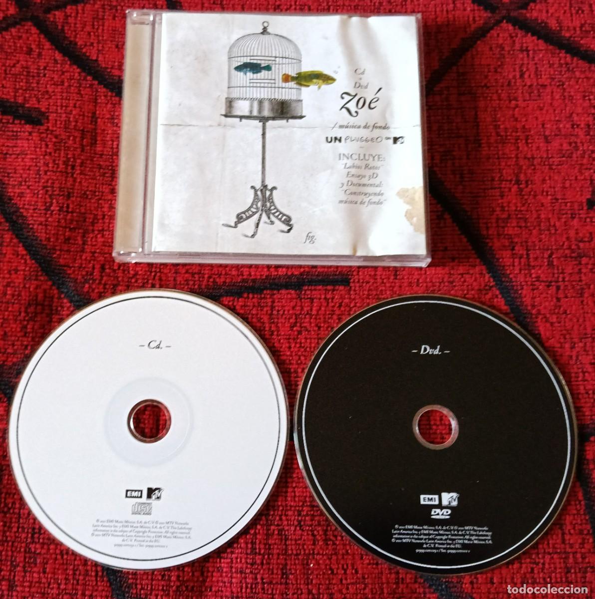 CDs de M&uacute;sica: ZOE ** Musica De Fondo (Unplugged On MTV) ** 2011 MEXICO CD +DVD