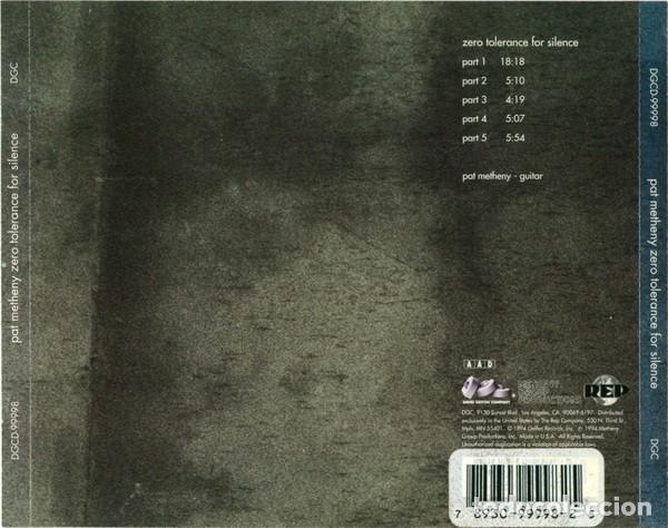 CDs de m&uacute;sica: Pat Metheny - Zero tolerance for silence - Foto 2