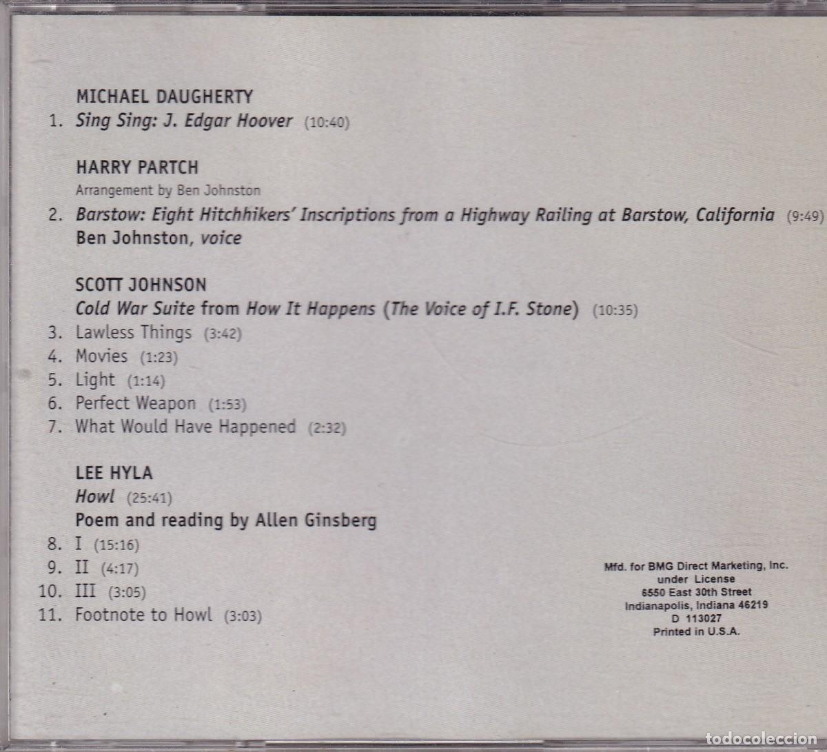 CDs de m&uacute;sica: Kronos Quartet - Howl, U.S.A. - Foto 2
