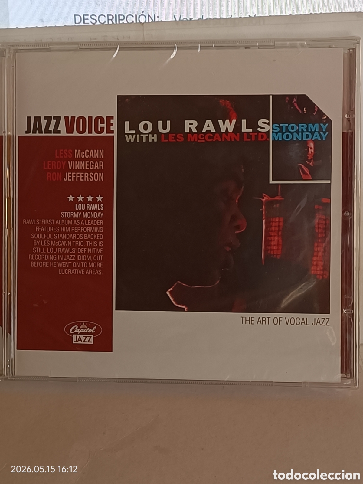 CD di Musica: Lou rawls stormy monday-cd jazz voice- precintado
