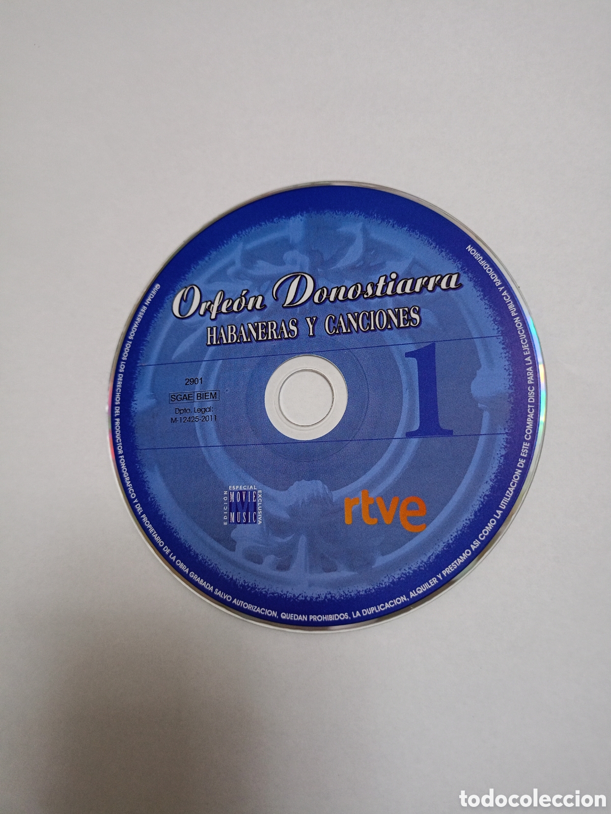 CDs de M&uacute;sica: Orfe&oacute;n donostiarra habaneras y canciones cd 1 rtve
