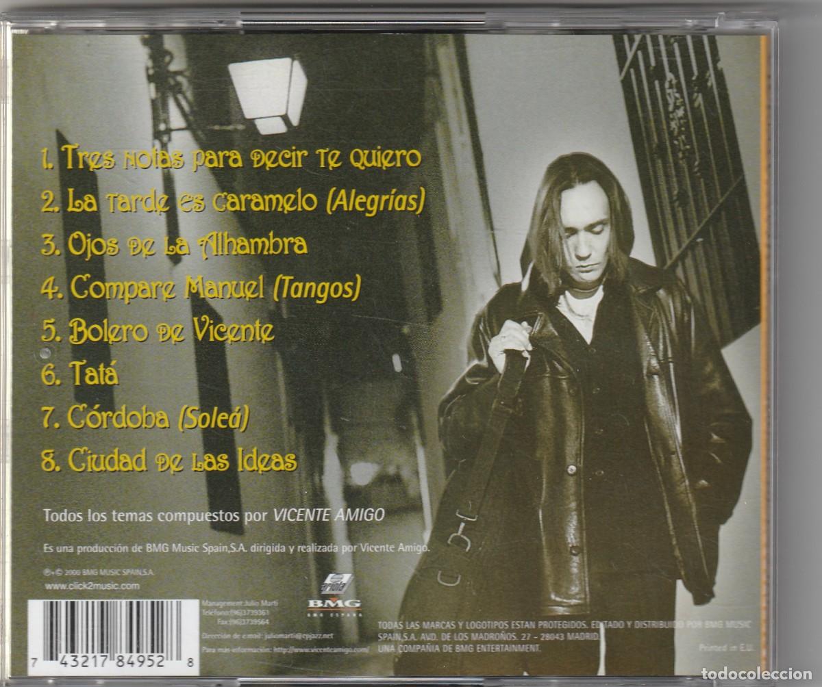 CDs de m&uacute;sica: VICENTE AMIGO - CIUDAD DE LAS IDEAS (CD BMG 2000) - Foto 2