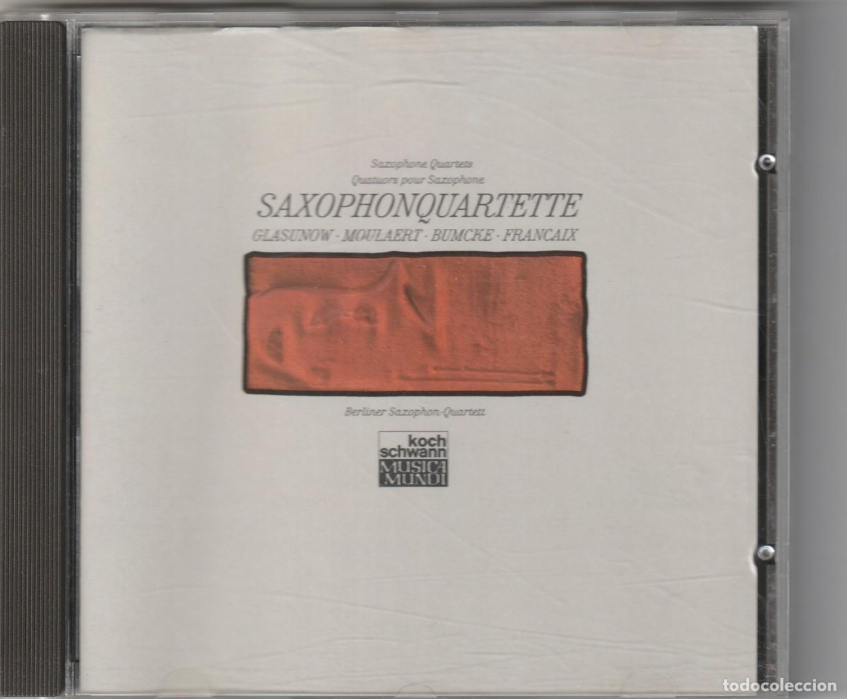 CDs de M&uacute;sica: SAXOPHONE QUARTETS (CD KOCH SCHWANN 1987) GLASUNOW &middot; MOULAERT &middot; BUMCKE &middot; FRANCAIX