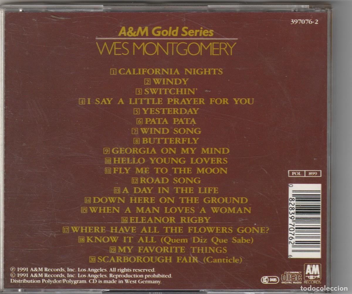 CDs de m&uacute;sica: WES MONTGOMERY (CD A&M 1991) - Foto 2