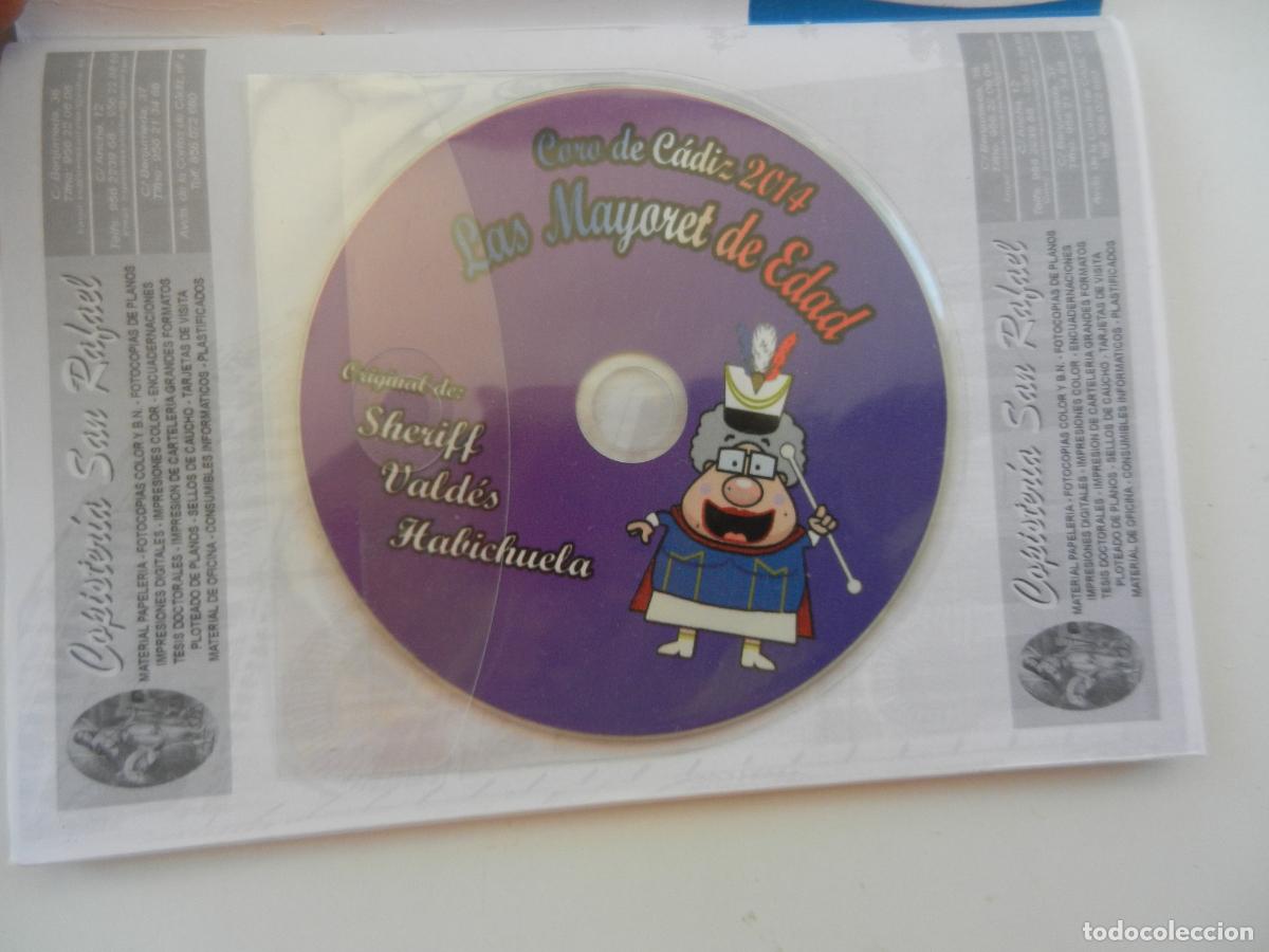 CDs de m&uacute;sica: LIBRETO + CD LOS MAYORES DE EDAD - CARNAVAL DE CADIZ 2014 - Foto 6