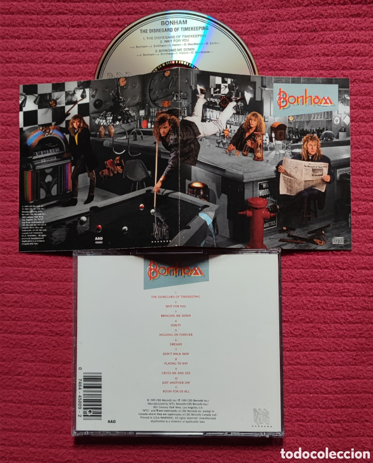 CDs de M&uacute;sica: BONHAM: The Disregard Of Timekeeping. Cd Aor, Edici&oacute;n Original 1989 CBS. Jason Bonham: drums. Rareza