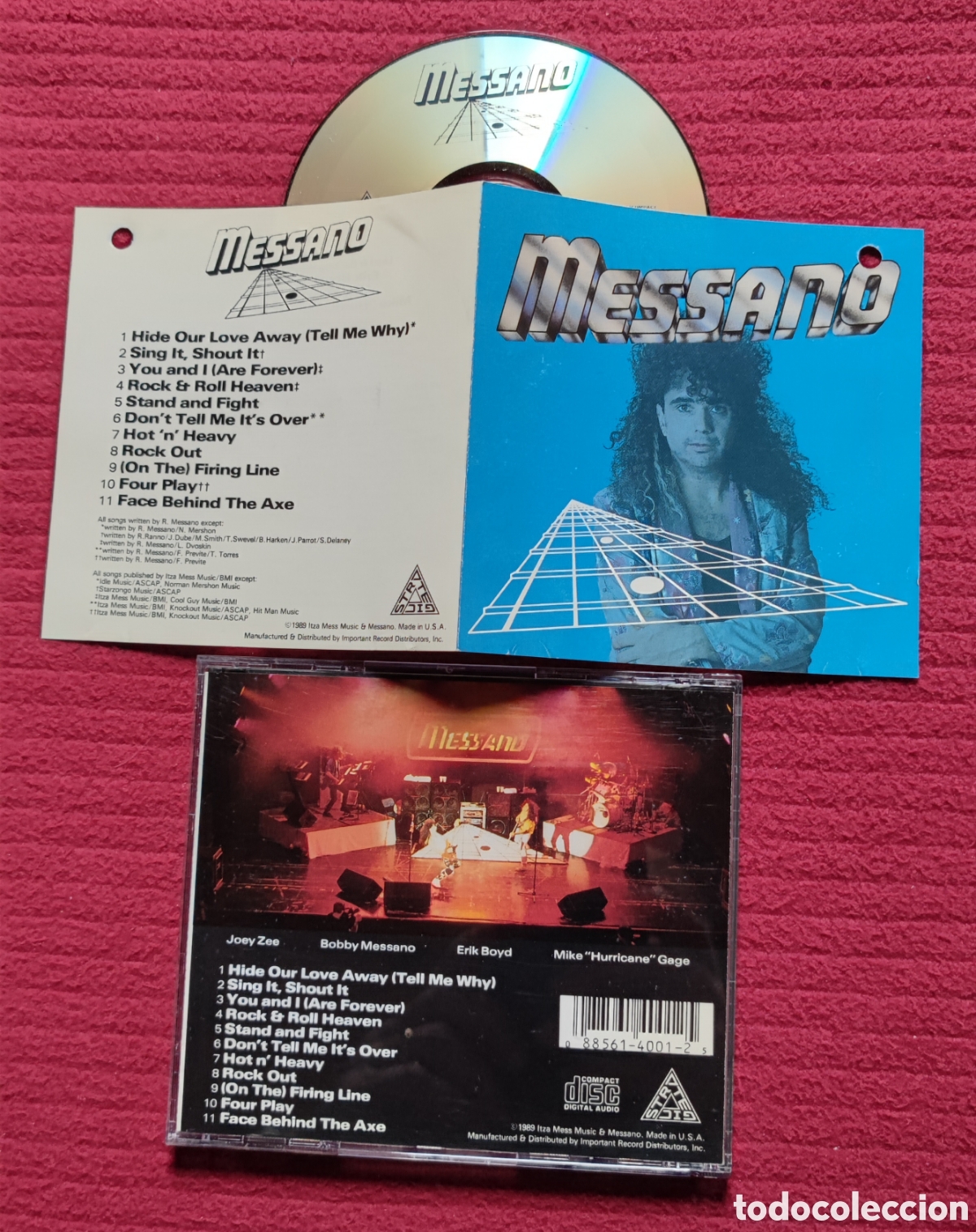 CDs de M&uacute;sica: MESSANO: s/t. Cd Aor, Edici&oacute;n Original 1989. Guitar: Bobby Messano. Muy raro en Cd.
